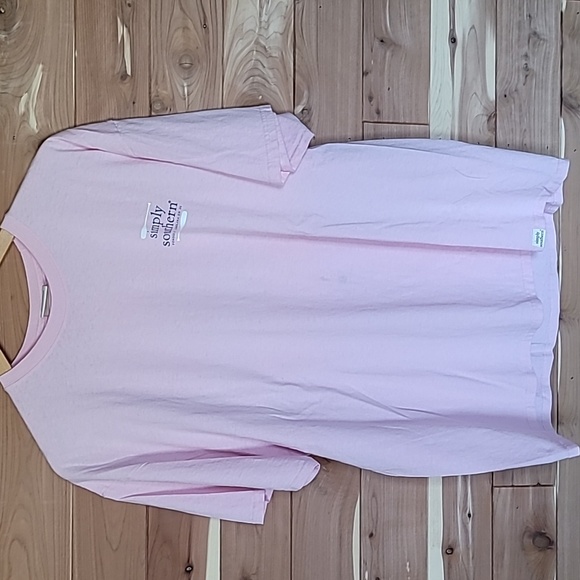 Simply Southern Short-Sleeve Top, Size XL, Baby Pink, Sunflowers, Lake, Canoe - Picture 6 of 7